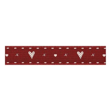 <strong>Berisfords 15mm Hearts & Kisses Ribbon (4m spool)</strong> <em>Berisfords Ribbon C13592-15---</em>