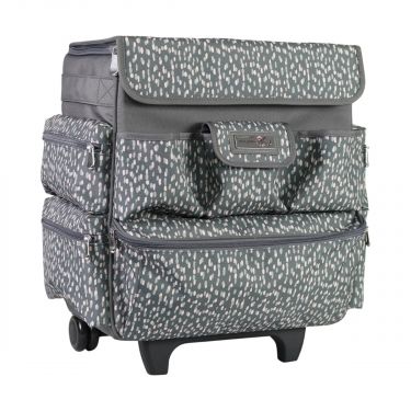 <strong>Craft Trolley Bag</strong><span>Grey and Pink Spot, Papercraft Tote with Wheels for Scrapbook & Art Storage, Organiser Case for Supplies and Accessories</span><em>Everything Mary EVM13339-1</em>