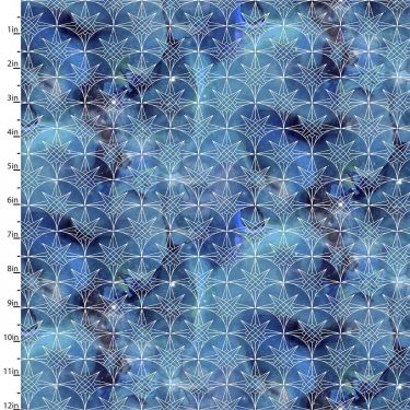 <strong>Cotton Craft Fabric 110cm wide x 1m Magical Galaxy Metallic Collection-Starry Sky</strong> <em>Sewing Online 17168-TRQ</em>