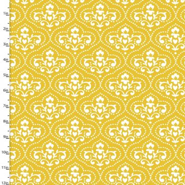 <strong>Cotton Craft Fabric 110cm wide x 1m Summer Song Collection-Yellow Toile</strong> <em>Sewing Online 17270-YELLOW</em>