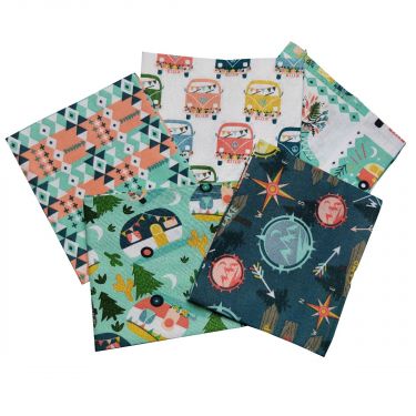 <strong>Live Your Adventure Design Fat Quarter Bundle-Pack of 5 Cotton Fat Quarters</strong> <em>Sewing Online FE0136</em>