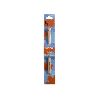 <strong>Pony P30514</strong> <span>Maple Wooden Single Ended Crochet Hook, 6½mm x 15cm (6in)</span> <em>Pony P30514</em>