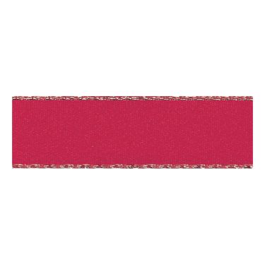 <strong>Berisfords 15mm Gold Metallic Edge Satin Ribbon (20m spool)</strong> <em>Berisfords Ribbon R7696-15---</em>