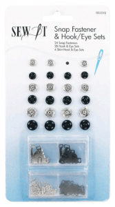 Sew It Snap Fastner And Hook Eye Set Birch 053310