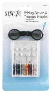 Sew It Folding Scissors And Threaded Needles Birch 053313