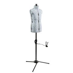 Adjustable Dressmakers Dummy Junior in a Ditsy Blue Fabric with Hem Marker, Dress Form Sized for Ages 6-10, Pin, Measure, Fit, Display Children's Clothing on this Tailors Dummy Sewing Online 5920