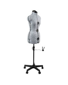 Adjustable Dressmakers Dummy Ditsy Wedgewood Blue with Hem Marker and 5-star Base on Castors Dress Form Sizes 10-16, Pin, Measure, Fit and Display Clothes on this Tailors Dummy Sewing Online 5919