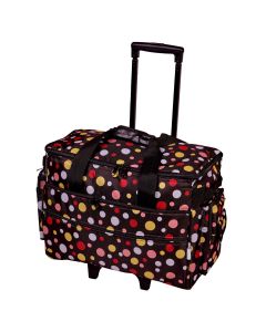Large Sewing Machine Trolley Bag on Wheels Black with Multicolour Spots | 53 x 41 x 29cm | Sewing Machine Storage for Janome, Brother, Singer, Bernina and Most Machines Birch 006106-BM