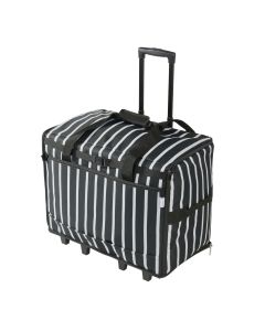 Extra Large Sewing Machine Trolley Bag on Wheels Black with White Stripes | 63 x 43 x 30cm | Sewing Machine Storage for Janome, Brother, Singer, Bernina and Most Machines Birch 006107-STRIPE-BLK