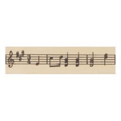 Berisfords 15mm Natural Musical Notes Ribbon (4m spool) Berisfords Ribbon C1411515-1