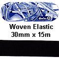 Black Woven Elastic Hemline E---WOVBLK