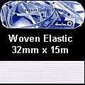 White Woven Elastic Hemline E---WOVWHT