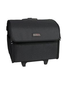 Sewing Machine Trolley Bag on Wheels Black & White Dot, Sewing Machine Storage Case for Brother, Singer, Bernina and Most Machines Everything Mary EVM12439-2