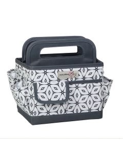 Collapsible Desktop Craft Organiser Grey & Cream Geometric for Sewing, Scrapbooking, Paper Craft and Art Everything Mary EVM12830-3