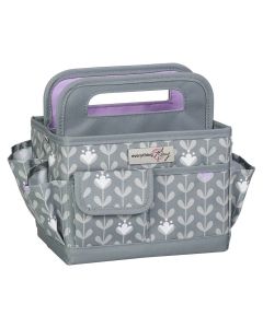 Collapsible Desktop Craft Organiser Grey & White Leaf for Sewing, Scrapbooking, Paper Craft and Art Everything Mary EVM12831-1