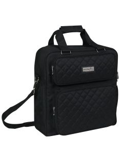 Craft Storage Bag Black Quilted, Craft Organiser for Sewing, Scrapbooking, Paper Craft and Art, Carry Case for Supplies and Accessories Everything Mary EVM12859-1