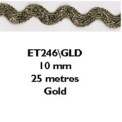Ric Rac Metallic 10mm Essential Trimmings ET246----