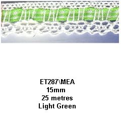 Cotton Lace/Gingham Ribbon Essential Trimmings ET287----
