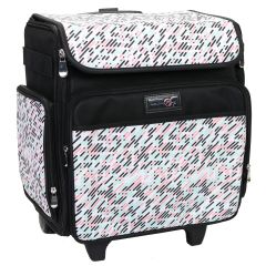 Craft Trolley Bag Pill Print, Craft Organiser on Wheels for Sewing, Scrapbooking, Paper Craft and Art, Storage Case for Supplies and Accessories Everything Mary EVM12777-1