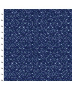 Cotton Craft Fabric 110cm wide x 1m Summer Song Collection-Navy Posy Sewing Online 17265-NAVY