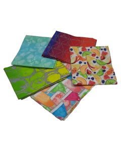Mixology Cocktail Design Metallic Fat Quarter Bundle-Pack of 5 Cotton Fat Quarters Sewing Online FE0128