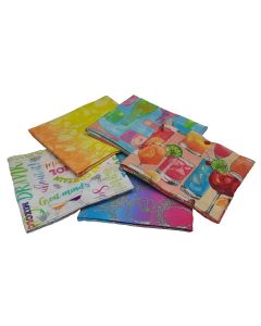 Mixology Cocktail Design 2 Metallic Design Fat Quarter Bundle-Pack of 5 Cotton Fat Quarters Sewing Online FE0129