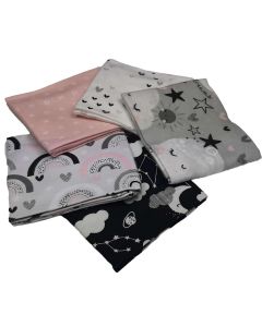 Don't Forget to Dream Brushed Cotton Fat Quarter Bundle-Pack of 5 Brushed Cotton Fat Quarters Sewing Online FE0132