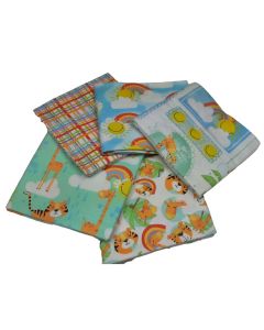 Welcome to the Jungle Brushed Cotton Fat Quarter Bundle-Pack of 5 Brushed Cotton Fat Quarters Sewing Online FE0133