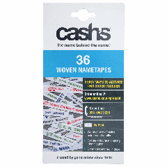 Cash's Woven Personalised Name Tapes :: 36 Pack Cash's CASH36