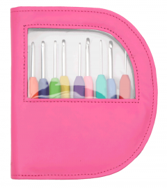 Waves Set Of Colorful 9 Crochet Hooks :: Pink Knitpro KP30922