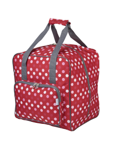 Large Overlocker Bag Red Polka Dot | 38 x 36 x 33cm | Carry Bag for Janome, Brother, Singer, Bernina and Most Overlockers Sew Stylish PT650-RED-POLKA