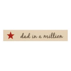 Berisfords 15mm Natural Dad in a Million Ribbon (20m spool) Berisfords Ribbon R1410915-1