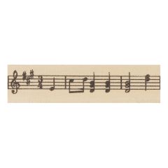 Berisfords 15mm Natural Musical Notes Ribbon (20m spool) Berisfords Ribbon R1411515-1