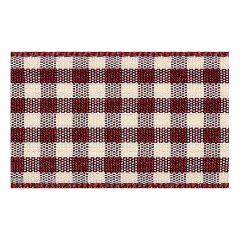Berisfords 25mm Natural Gingham Ribbon (20m spool) Berisfords Ribbon R1438-25---