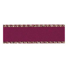 Berisfords 25mm Gold Metallic Edge Satin Ribbon (20m spool) Berisfords Ribbon R7696-25---
