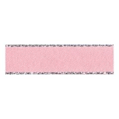 Berisfords 3mm Silver Metallic Edge Satin Ribbon (20m spool) Berisfords Ribbon R8603-3---