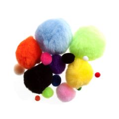 Pom Poms Assorted Colours/Sizes Trimits PPA