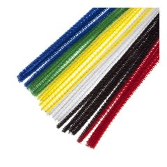 Straight Chenille 6mmx30cm Assorted: 100pk Trimits ST01