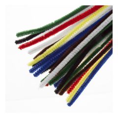 Straight Chenille: 15cm x 4mm: Multi: 1000 pcs Trimits ST415