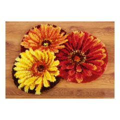 Latch Hook: Shaped Rug: Flower Vervaco PN-0149415
