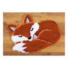 Latch Hook Shaped Rug: Sleeping Fox Vervaco PN-0150485