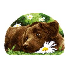 Latch Hook Rug: Chocolate Labrador Vervaco PN-0153852