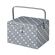 <strong>Large Sewing Box</strong> <span>Grey Spot Fabric | 31 x 23 x 20cm | Storage and Organiser Basket with Compartments for Sewing Supplies, Accessories, Thread, Needles and Scissors</span> <em>Sewing Online GA1129L</em>