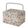 <strong>Large Sewing Box</strong> <span>Grey Sewing Notions Fabric | 31 x 23 x 20cm | Storage and Organiser Basket with Compartments for Sewing Supplies, Accessories, Thread, Needles and Scissors</span> <em>Sewing Online MRL-120</em>