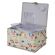 <strong>Large Sewing Box</strong> <span>Grey Sewing Notions Fabric | 31 x 23 x 20cm | Storage and Organiser Basket with Compartments for Sewing Supplies, Accessories, Thread, Needles and Scissors</span> <em>Sewing Online MRL-120</em>