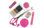 Sewing Kit In Clear Pencil Case in Pink