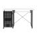 <strong>Sewing Table with Fold-out Storage Panel</strong> <span>White/Black Legs, Sewing Machine Table with Adjustable Platform, Drop Leaf Extension, Storage Hooks and Baskets, For Quilting and Craft</span> <em>Sewing Online 13396</em>