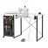<strong>Sewing Table with Fold-out Storage Panel</strong> <span>White/Black Legs, Sewing Machine Table with Adjustable Platform, Drop Leaf Extension, Storage Hooks and Baskets, For Quilting and Craft</span> <em>Sewing Online 13396</em>