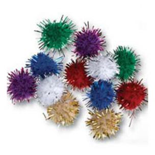 13mm Metallic Pom Poms In Bulk Trimits PP7-0-8-