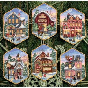 Christmas Village Christmas Cross Stitch Kit Dimensions D08785